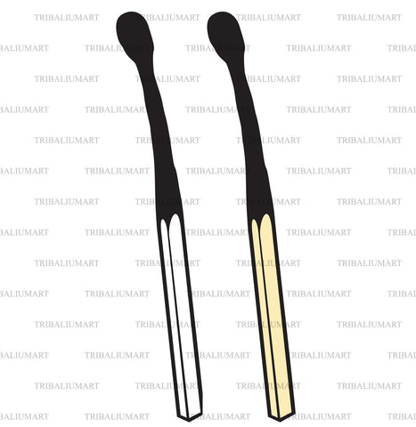 Burnt match stick SVG TribaliumArtSF 