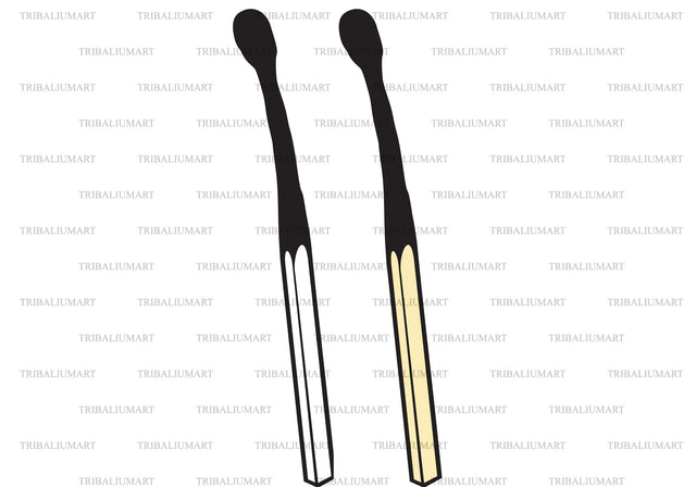 Burnt match stick SVG TribaliumArtSF 