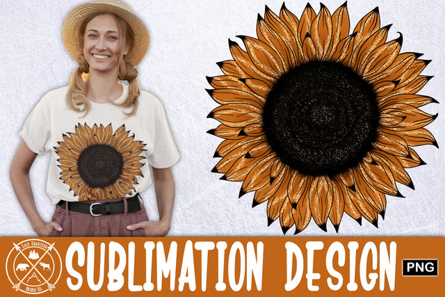 Burnt Orange Sunflower Sublimation|Sublimation PNG Sublimation Last Frontier Design Co. 