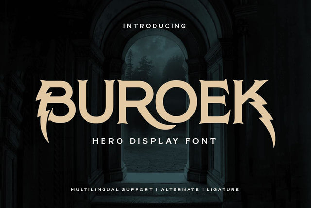 Buroek | Display Hero Font Font twinletter 