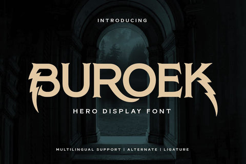 Buroek | Display Hero Font Font twinletter 