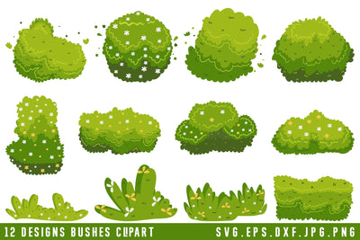 Bushes Illustration SVG Bundle SVG dapiyupi store 