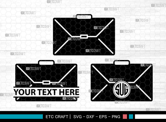 Business Bag Icons Monogram, Business Bag Svg, Bag Svg, Business Bags, Briefcase, Business Bag Monogram, Icon Monogram, Svg Cut File, Dxf, Eps, Png, SVG ETC Craft 