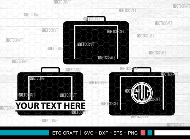 Business Bag Icons Monogram, Business Bag Svg, Bag Svg, Business Bags, Briefcase, Business Bag Monogram, Icon Monogram, Svg Cut File, Dxf, Eps, Png, SVG ETC Craft 