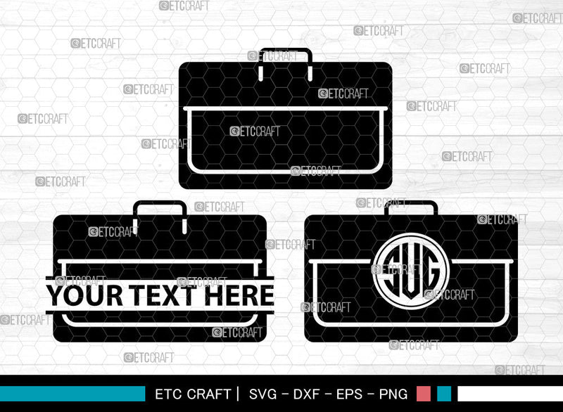 Business Bag Icons Monogram, Business Bag Svg, Bag Svg, Business Bags, Briefcase, Business Bag Monogram, Icon Monogram, Svg Cut File, Dxf, Eps, Png, SVG ETC Craft 