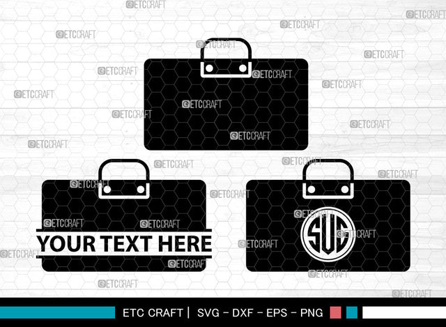 Business Bag Icons Monogram, Business Bag Svg, Bag Svg, Business Bags, Briefcase, Business Bag Monogram, Icon Monogram, Svg Cut File, Dxf, Eps, Png, SVG ETC Craft 