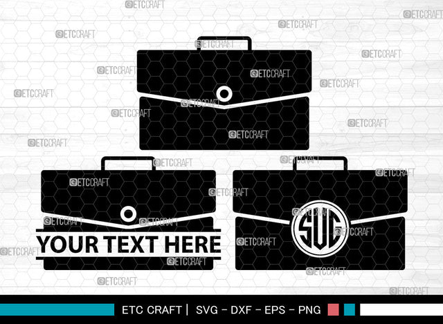 Business Bag Icons Monogram, Business Bag Svg, Bag Svg, Business Bags, Briefcase, Business Bag Monogram, Icon Monogram, Svg Cut File, Dxf, Eps, Png, SVG ETC Craft 