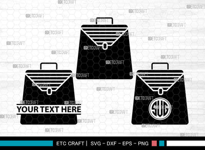 Business Bag Icons Monogram, Business Bag Svg, Bag Svg, Business Bags, Briefcase, Business Bag Monogram, Icon Monogram, Svg Cut File, Dxf, Eps, Png, SVG ETC Craft 