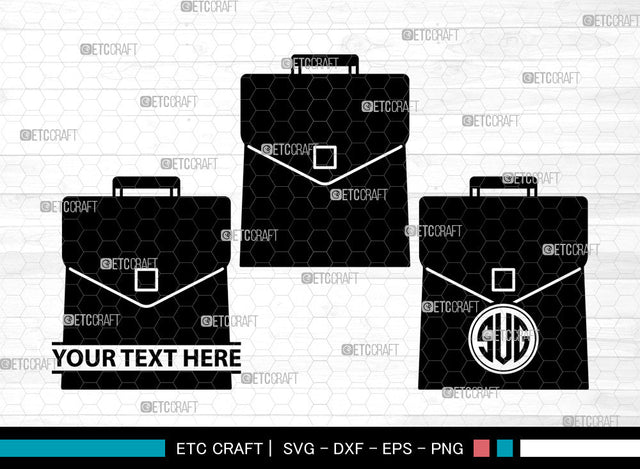 Business Bag Icons Monogram, Business Bag Svg, Bag Svg, Business Bags, Briefcase, Business Bag Monogram, Icon Monogram, Svg Cut File, Dxf, Eps, Png, SVG ETC Craft 