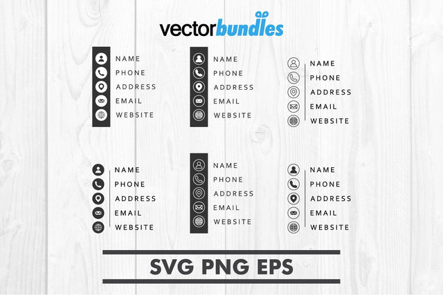 Business card info template SVG vectorbundles 