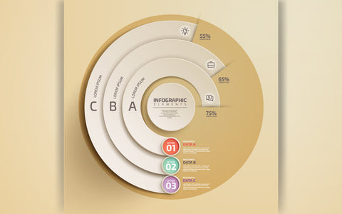 Business Infographics circle origami style SVG naemmiah021 