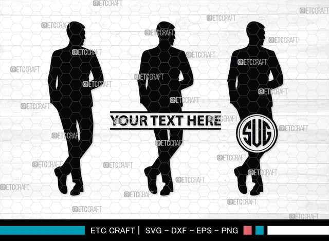 Business Men Monogram, Business Men Silhouette, Business Men SVG, Modern Businessman Svg, Working Man Svg, SB00343 SVG ETC Craft 