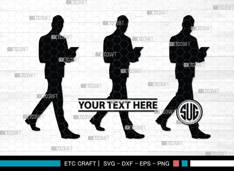 Business Men Monogram, Business Men Silhouette, Business Men SVG, Modern Businessman Svg, Working Man Svg, SB00343 SVG ETC Craft 