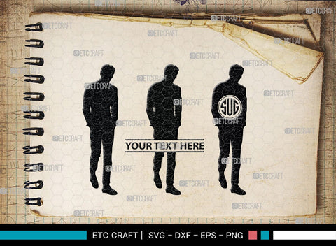 Business Men Monogram, Business Men Silhouette, Business Men SVG, Modern Businessman Svg, Working Man Svg, SB00343 SVG ETC Craft 