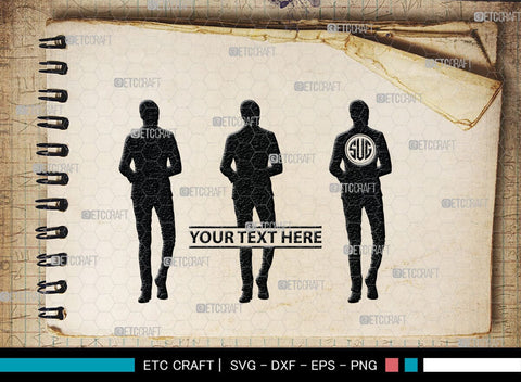 Business Men Monogram, Business Men Silhouette, Business Men SVG, Modern Businessman Svg, Working Man Svg, SB00343 SVG ETC Craft 