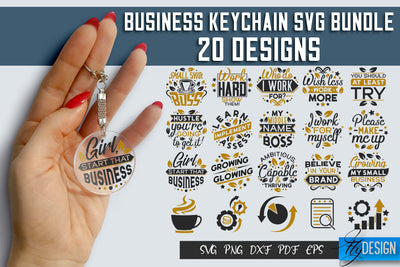 Business SVG Keychain Bundle | Business Quotes SVG Design SVG Fly Design 