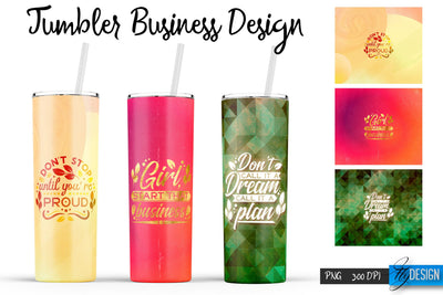 Business Tumblers Bundle Wrap 20 oz Sublimation Fly Design 