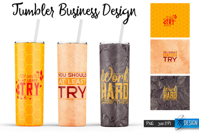 Business Tumblers Bundle Wrap 20 oz Sublimation Fly Design 