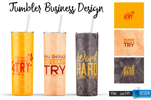 Business Tumblers Bundle Wrap 20 oz Sublimation Fly Design 