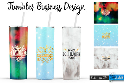 Business Tumblers Bundle Wrap 20 oz Sublimation Fly Design 