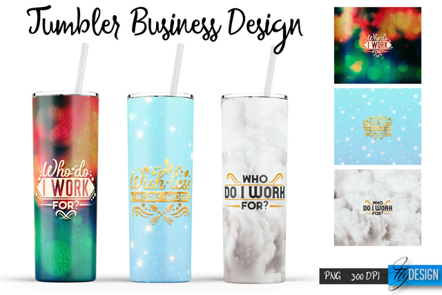 Business Tumblers Bundle Wrap 20 oz Sublimation Fly Design 