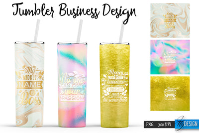 Business Tumblers Bundle Wrap 20 oz Sublimation Fly Design 