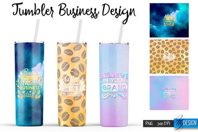 Business Tumblers Bundle Wrap 20 oz Sublimation Fly Design 