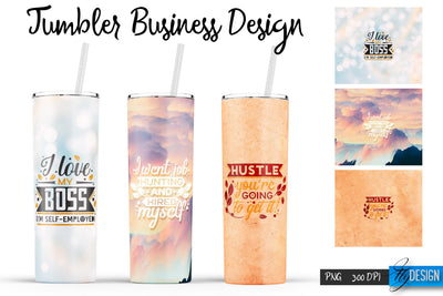 Business Tumblers Bundle Wrap 20 oz Sublimation Fly Design 