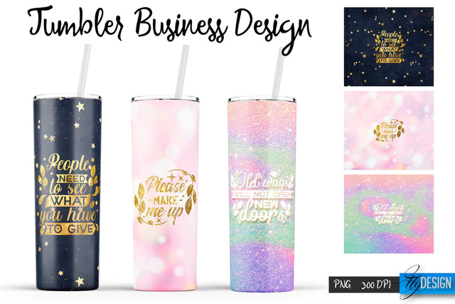 Business Tumblers Bundle Wrap 20 oz Sublimation Fly Design 