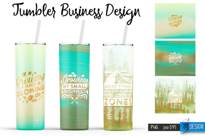 Business Tumblers Bundle Wrap 20 oz Sublimation Fly Design 