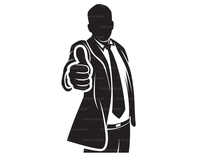 Businessman showing thumbs up SVG TribaliumArtSF 