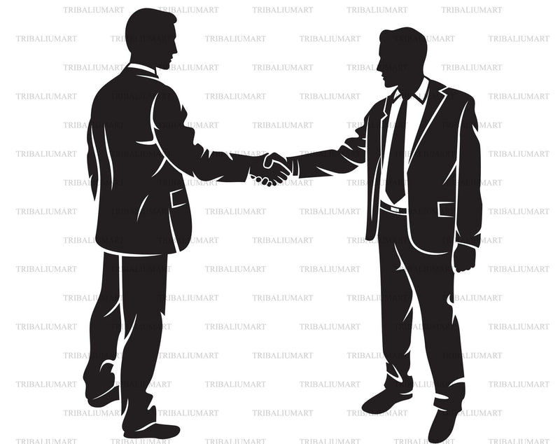 Businessmen shaking hands SVG TribaliumArtSF 
