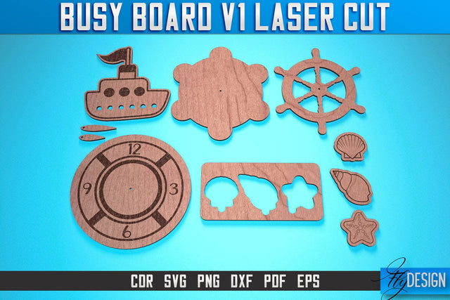 Busy Board Laser Cut SVG | Baby Game Laser Cut SVG Design | CNC Files SVG Fly Design 