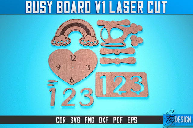 Busy Board Laser Cut SVG | Baby Game Laser Cut SVG Design | CNC Files SVG Fly Design 