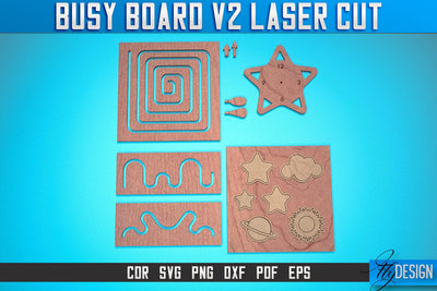 Busy Board Laser Cut SVG | Baby Game Laser Cut SVG Design | CNC Files SVG Fly Design 