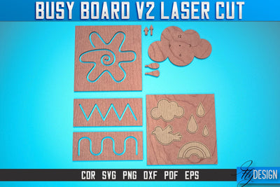 Busy Board Laser Cut SVG | Baby Game Laser Cut SVG Design | CNC Files SVG Fly Design 