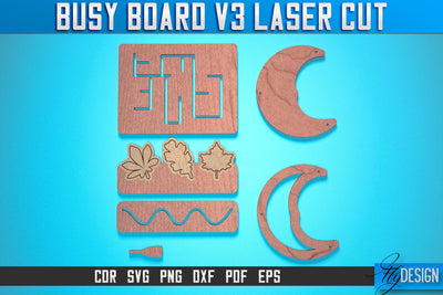 Busy Board Laser Cut SVG | Baby Game Laser Cut SVG Design | CNC Files SVG Fly Design 