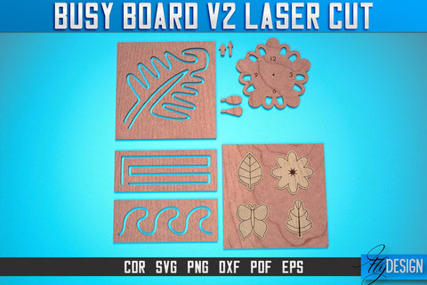 Busy Board Laser Cut SVG | Baby Game Laser Cut SVG Design | CNC Files v.2 SVG Fly Design 