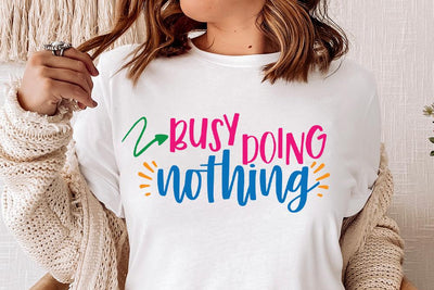 Busy Doing Nothing Stencil SVG - Funny Design SVG Ikonart Design Shop 