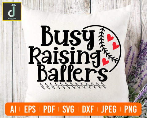 Busy Raising Ballers svg, Softball Mom Shirt svg, Baseball Mom Shirt svg SVG Alihossainbd 