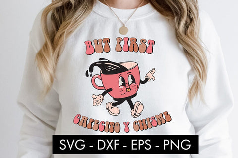 But First Cafecito Y Chisme SVG Cut File PNG Sublimation SVG Freeling Design House 