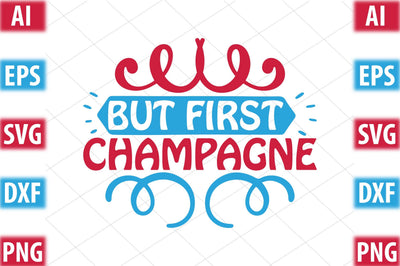 but first champagne SVG SVGista 