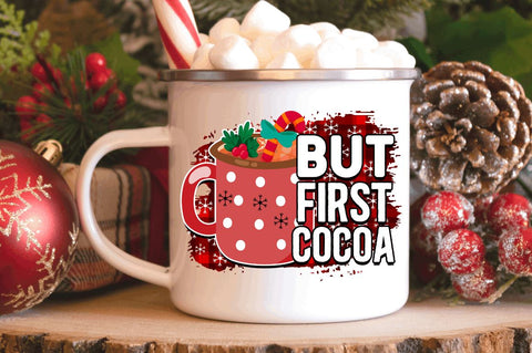 But first cocoa Sublimation PNG, Sublimation Christmas Design Sublimation Regulrcrative 