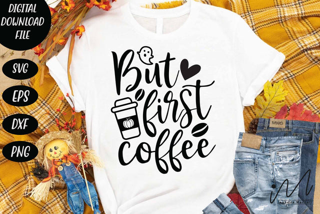 But first coffee svg, Halloween t shirt svg, Happy Halloween cut files SVG Isabella Machell 