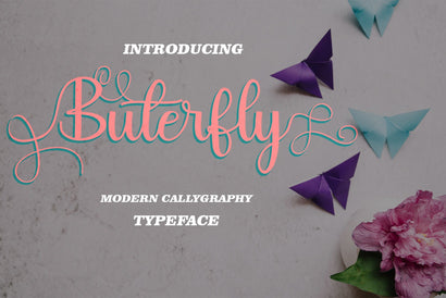 Buterfly Font mahyud creatif 