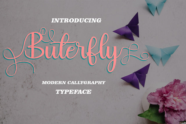 Buterfly Font mahyud creatif