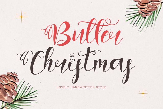 Butter Christmas Font Prasetya Letter 
