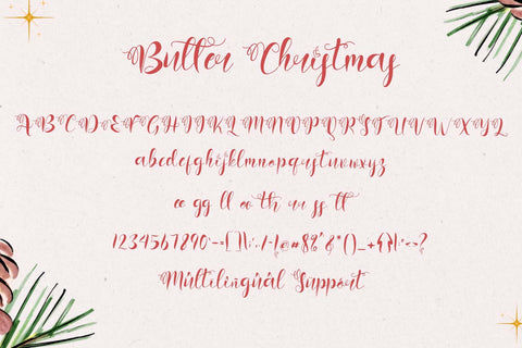 Butter Christmas Font Prasetya Letter 