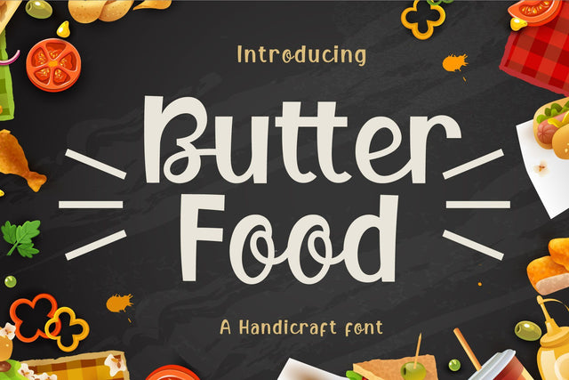 Butter Food Font Graphicxell 