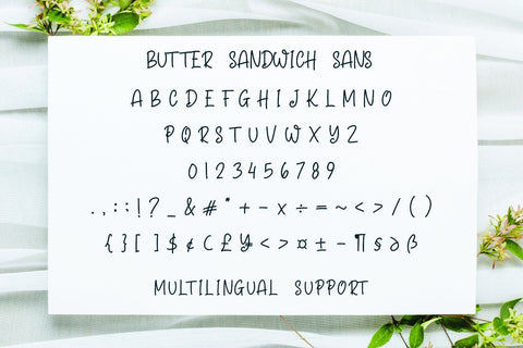 Butter Sandwich Font Mozarella 